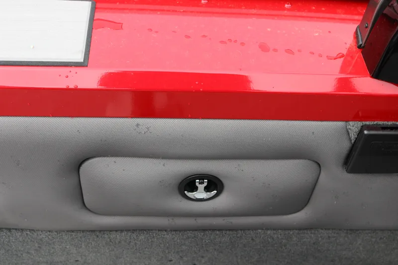 Slide: The Image of Red and gray interior detail of 2026 Smoker Craft Ultima 182 boat. - 21