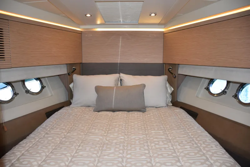 Slide: The Image of Luxurious cabin of the 2016 Beneteau Monte Carlo 5 yacht. - 25