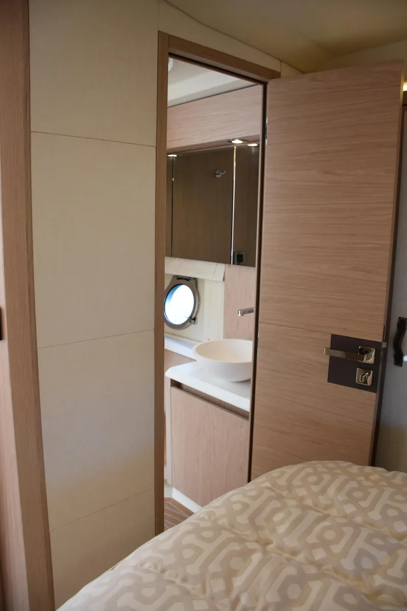 Slide: The Image of Interior of Beneteau Monte Carlo 5 yacht, bathroom view, year 2016. - 27