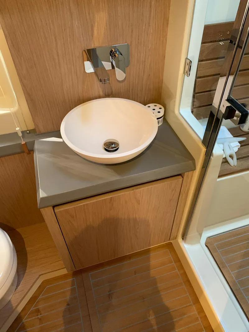 Slide: The Image of Bathroom sink in 2016 Beneteau Monte Carlo 5 yacht. - 28
