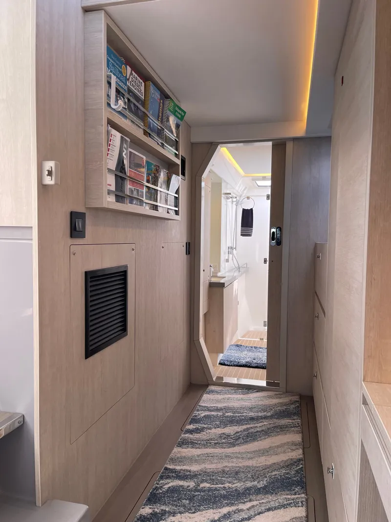 Slide: The Image of Interior of a Leopard 45 yacht, modern design, 2021 model. - 28