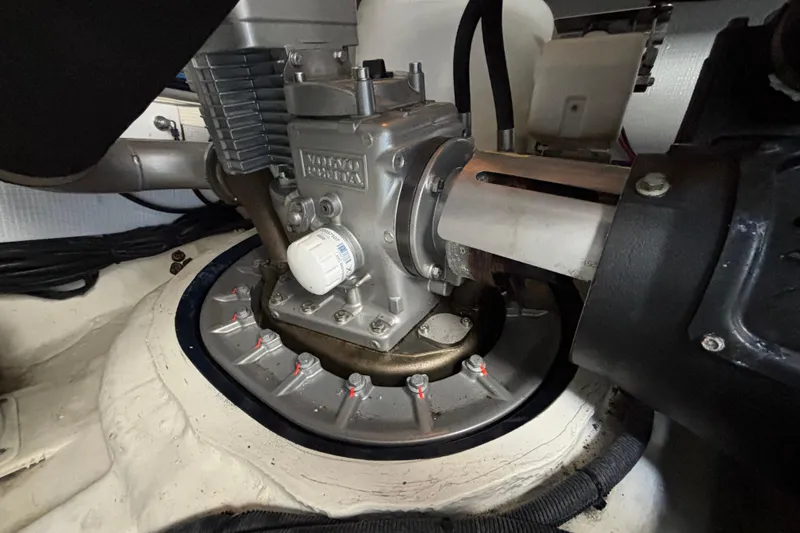 Slide: The Image of Engine component of 2019 Sabre 45 Salon Express, featuring Volvo Penta parts. - 45