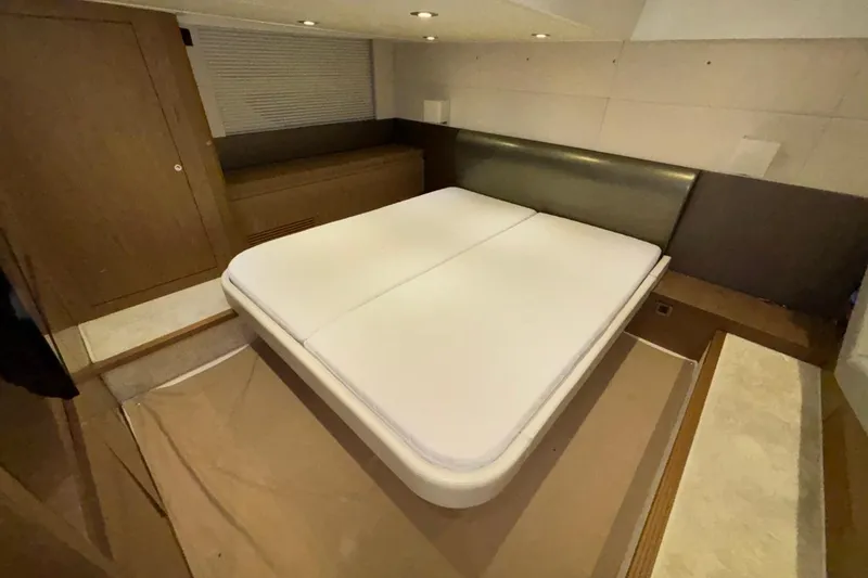 Slide: The Image of Luxurious bedroom interior of 2014 Beneteau Gran Turismo 49 yacht with modern design. - 65