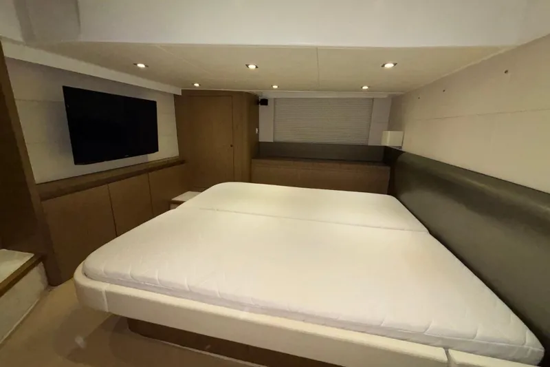 Slide: The Image of Luxurious bedroom interior of 2014 Beneteau Gran Turismo 49 yacht with modern amenities. - 66