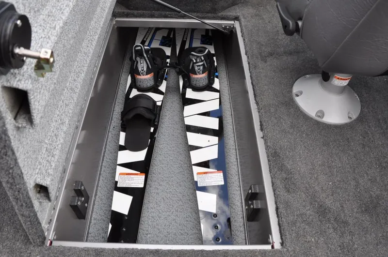 Slide: The Image of Manufacturer Provided Image: 2014 Lund 1875 Crossover XS boat with water skis in storage compartment. - 13