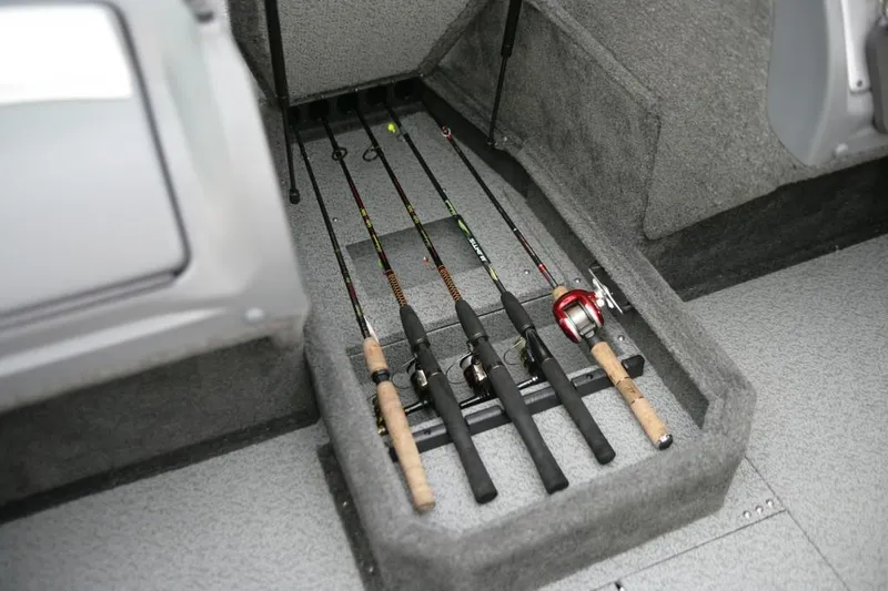Slide: The Image of Manufacturer Provided Image: Fishing rod storage compartment in 2014 Lund 1875 Crossover XS boat. - 14