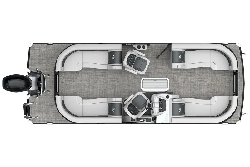 Slide: The Image of Manufacturer Provided Image: Top view of 2026 Barletta Cabrio 22QC pontoon boat interior layout. - 12