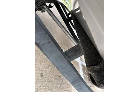 Slide: The Image of 2018 Tracker Pro Team 175 TXW trailer detail, showing frame and support components. - 12