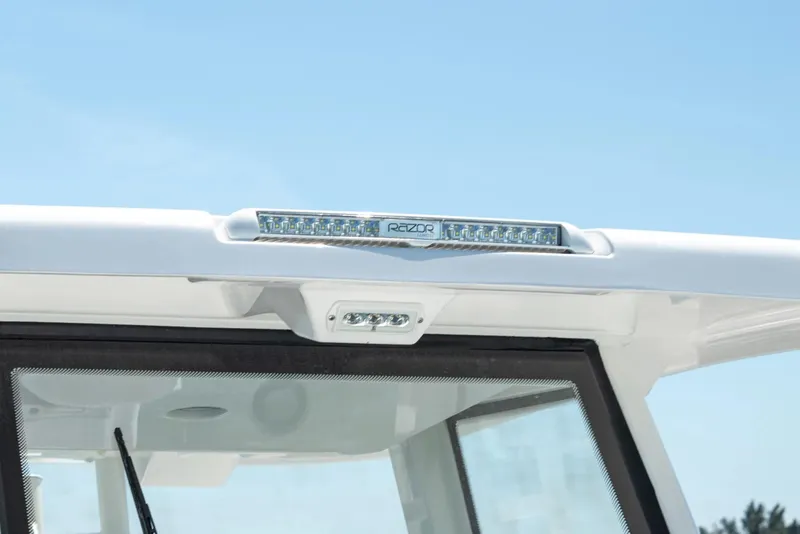 Slide: The Image of LED lights on Twin Vee 400 GFX2 CC boat, model year 2026. - 19