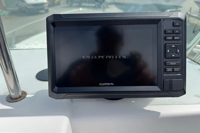 Slide: The Image of Garmin navigation system on 2005 Campion Explorer 582 Center Console boat. - 7