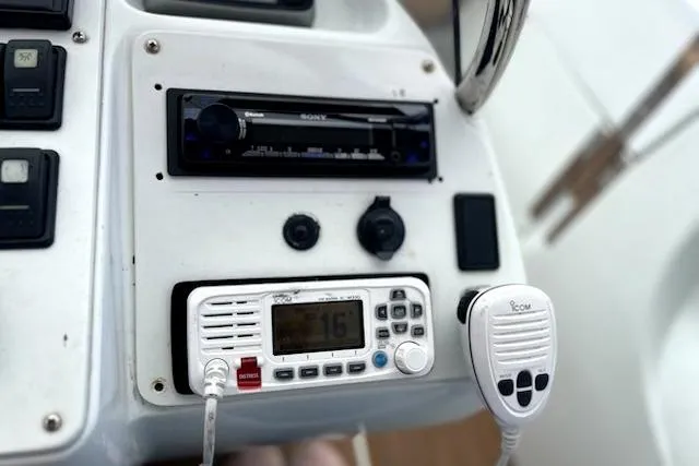 Slide: The Image of Control panel of a 2016 Castoldi jet tender with radio and communication equipment. - 11