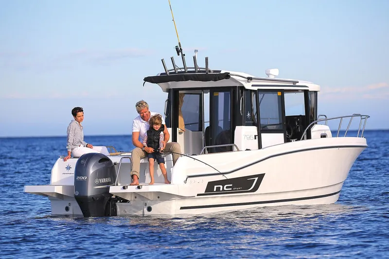 Slide: The Image of Manufacturer Provided Image: 2018 Jeanneau NC Sport 795 boat with family fishing on calm sea. - 6