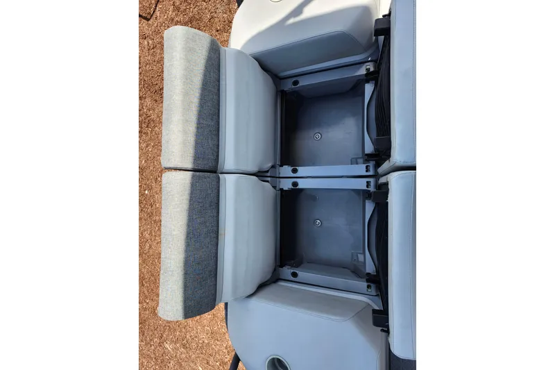 Slide: The Image of 2023 Sea-Doo Switch Cruise 21 seating storage compartment, showcasing spacious interior design. - 23