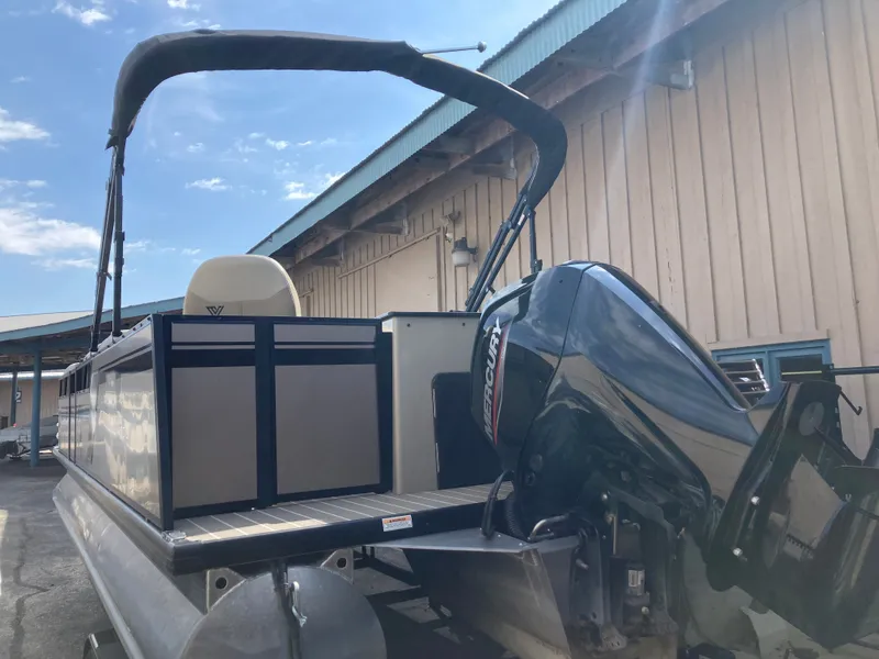 Slide: The Image of 2023 Viaggio Lago 22R pontoon boat with Mercury engine. - 3