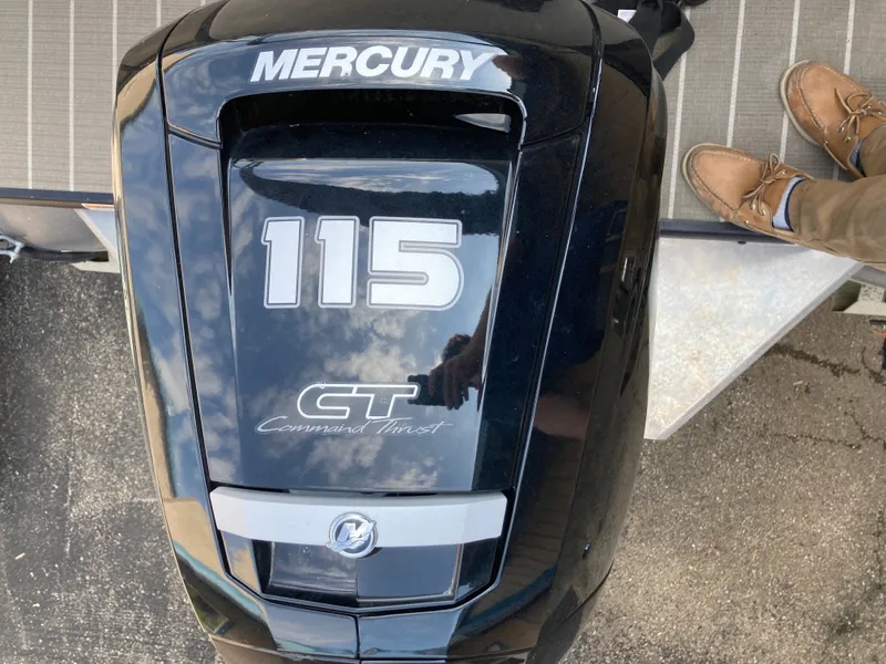 Slide: The Image of Mercury 115 HP outboard motor on Viaggio Lago 22R boat. - 4