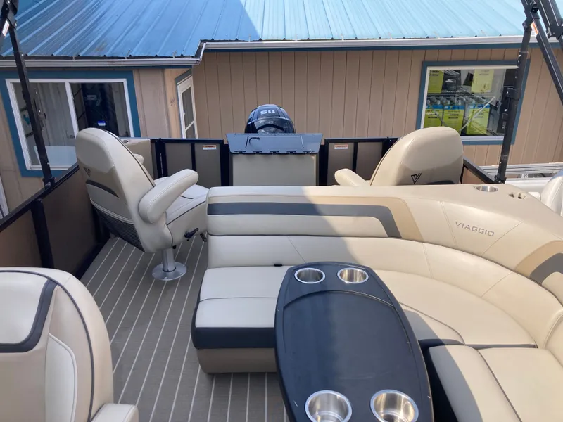 Slide: The Image of Interior of Viaggio Lago 22R pontoon boat, 2023 model. - 8