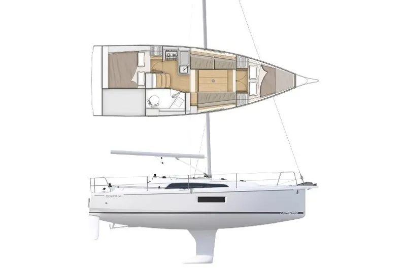 Slide: The Image of Shown is the deep keel. This listing is a shoal draft. - 3