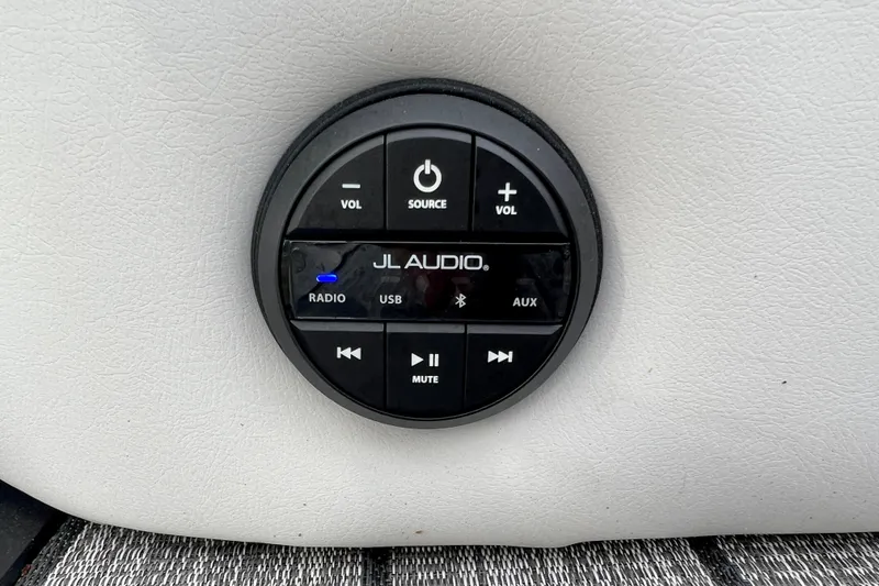Slide: The Image of JL Audio control panel on Harris Sunliner 230, year 2025. - 22