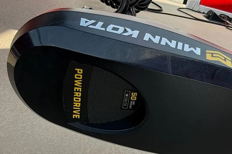 Slide: The Image of Minn Kota PowerDrive trolling motor on 2014 Sun Tracker Bass Buggy 18 DLX. - 8