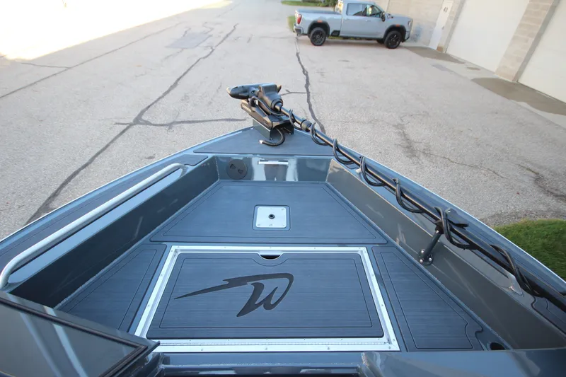 Slide: The Image of 2027 Weldcraft 240 Maverick DV boat deck with sleek design and modern features. - 36