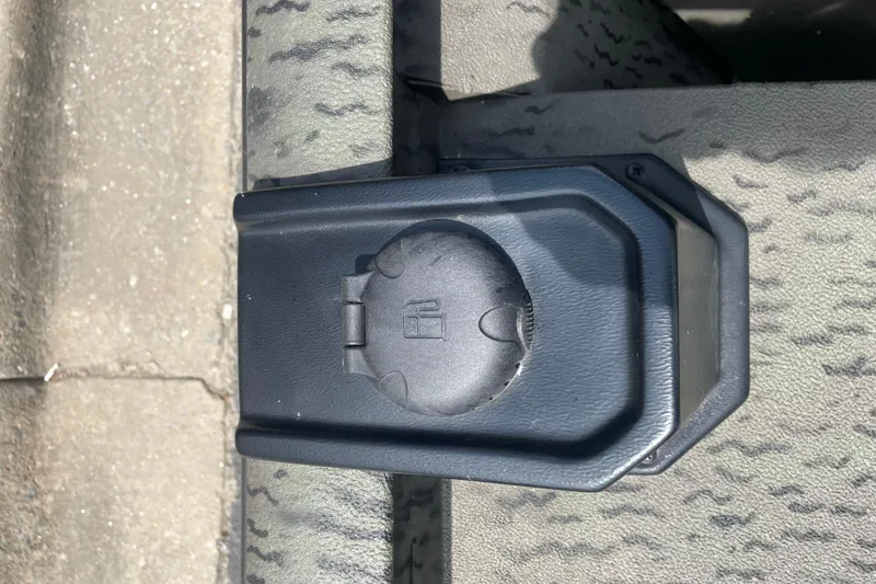 Slide: The Image of Black plastic cover on War Eagle 961 Blackhawk 2026 boat, featuring textured surface. - 20