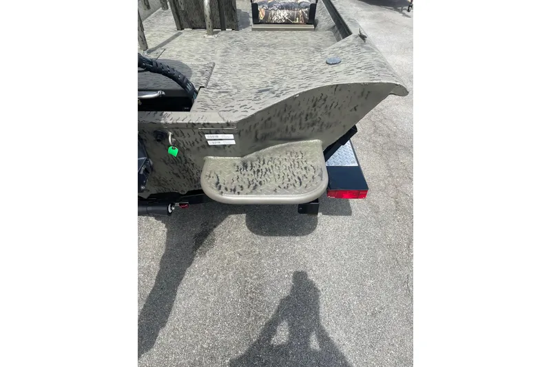 Slide: The Image of 2026 War Eagle 961 Blackhawk boat rear view with camouflage pattern. - 9