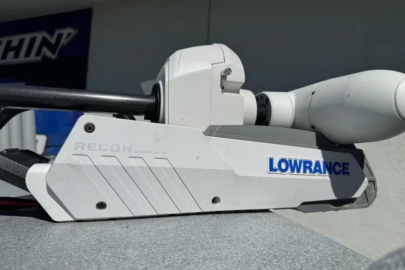 Slide: The Image of Close-up of Lowrance Recon device on Jetcraft 1925 Adventurer, 2008 model. - 13