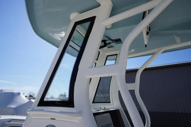 Slide: The Image of 2024 Tidewater 232 LXF boat with sleek design and modern features. - 50