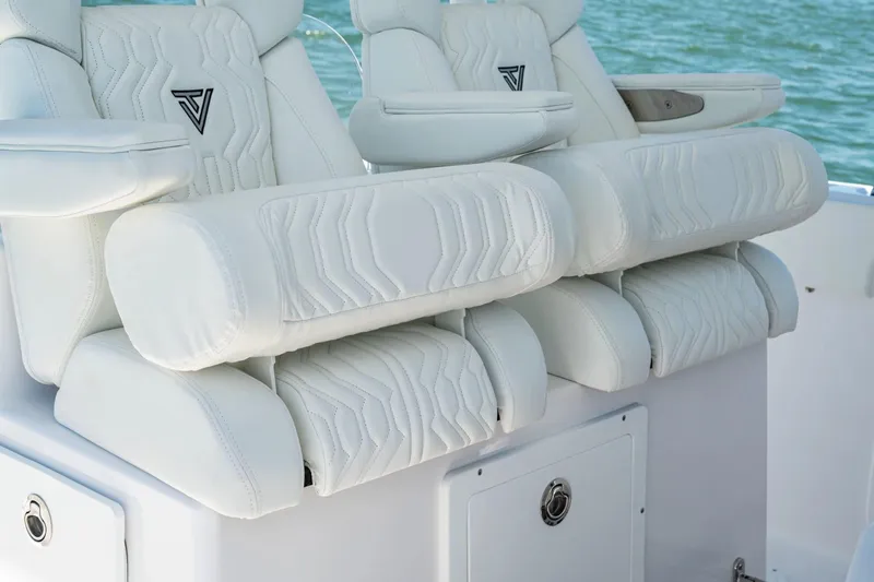 Slide: The Image of Luxurious seating in the 2026 Twin Vee 280 GFX2 CC boat. - 10