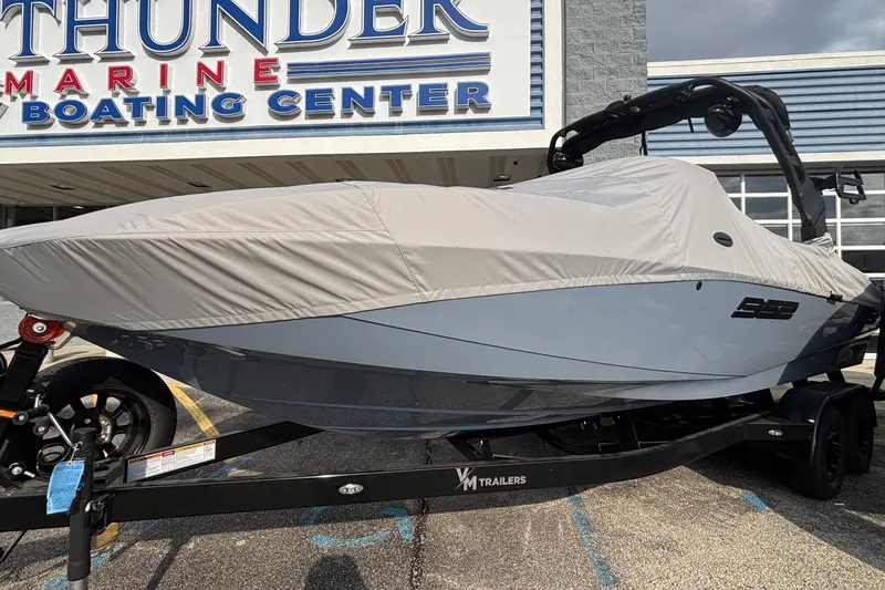 The Image of 2026 MB B52 23 Classic boat covered, parked at Thunder Marine Boating Center. - 0