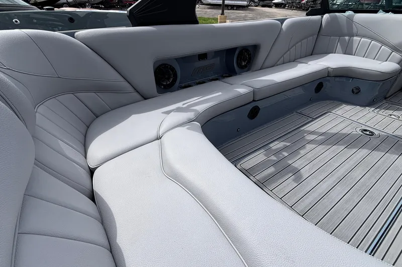 Slide: The Image of Luxurious interior of 2026 MB B52 23 Classic boat with plush seating and sleek design. - 17