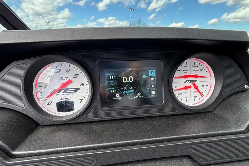 Slide: The Image of Dashboard of 2026 MB B52 23 Classic with gauges and digital display. - 25
