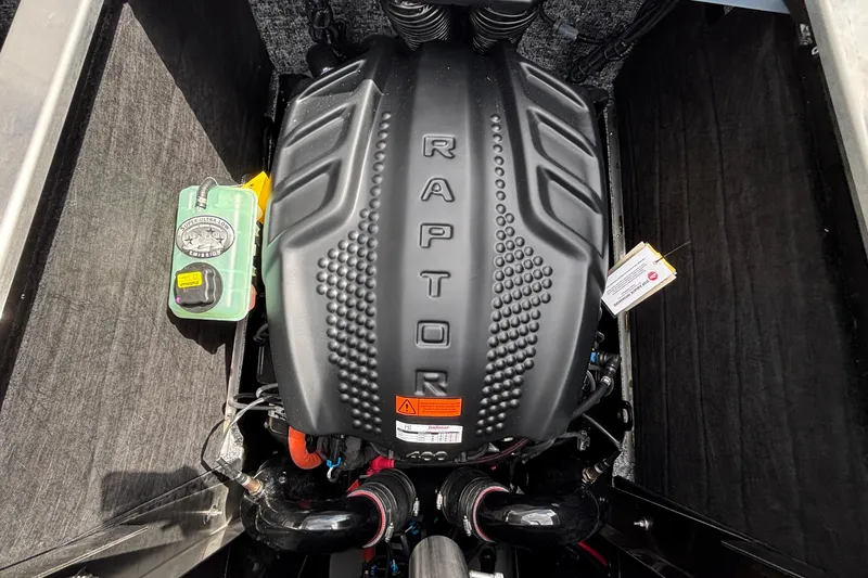 Slide: The Image of Engine compartment of 2026 MB B52 23 Classic with Raptor engine cover. - 28