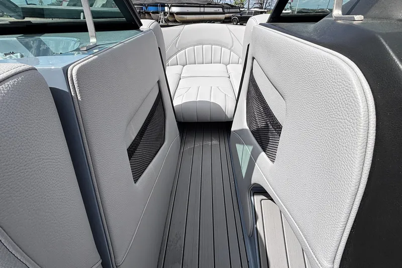 Slide: The Image of Interior of 2026 MB B52 23 Classic boat with sleek white seating. - 43