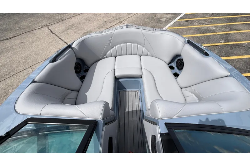 Slide: The Image of Luxurious seating in 2026 MB B52 23 Classic boat, featuring sleek gray upholstery. - 45