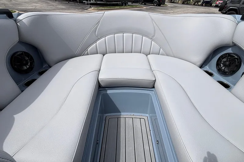 Slide: The Image of Luxurious interior of 2026 MB B52 23 Classic boat with plush seating. - 47