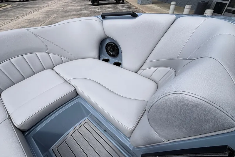 Slide: The Image of Luxurious seating in the 2026 MB B52 23 Classic boat, featuring sleek design and comfort. - 49