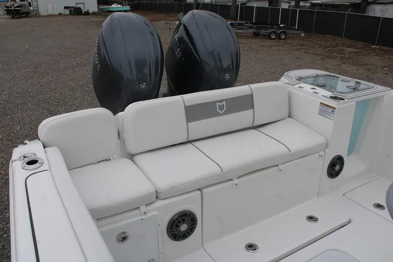 Slide: The Image of 2026 Sea Fox 268 Commander boat with dual engines and comfortable seating. - 20