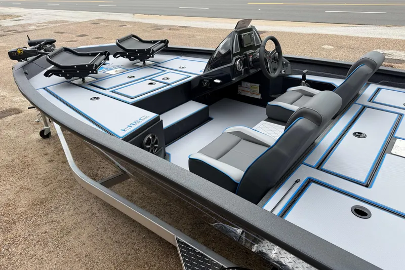 Slide: The Image of 2026 Xpress H18C Crappie boat with modern seating and advanced fishing equipment. - 3