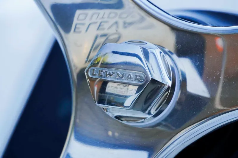 Slide: The Image of Close-up of a Lewmar boat part on a 2026 Tidewater 2110 Bay Max. - 10