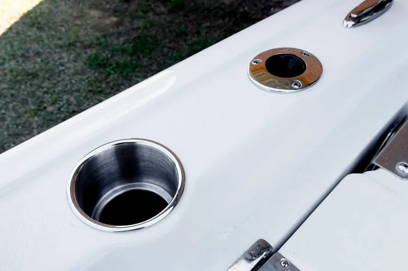 Slide: The Image of Stainless steel cup holder on 2026 Tidewater 2110 Bay Max boat deck. - 25