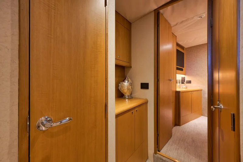 Slide: The Image of Interior of 2003 Weaver Custom Sportfish yacht with wooden cabinetry and modern design. - 28