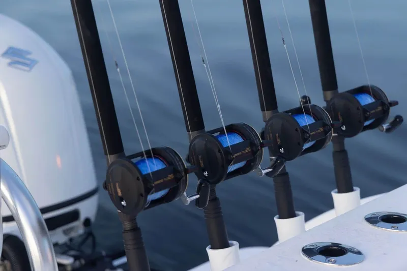 Slide: The Image of Fishing rods on a 2026 Twin Vee 260 GFX2 CC boat. - 10
