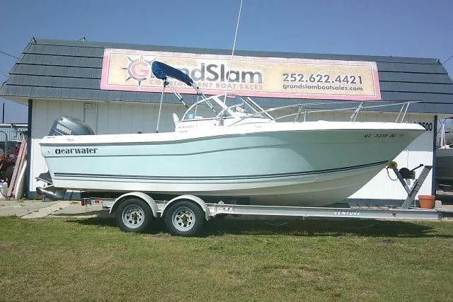 The Image of 2006 Clearwater 2200 Dual Console boat on trailer at Grand Slam Boat Sales. - 1