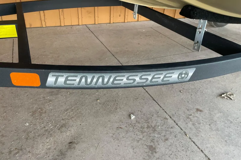 Slide: The Image of Trailer with "Tennessee" branding for 2025 Edge Duck Boats 550 model. - 7