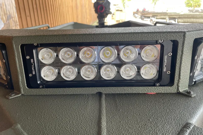 Slide: The Image of LED light bar on 2026 Reaper Boats 753 Timber Reaper, featuring Sirius lighting. - 11