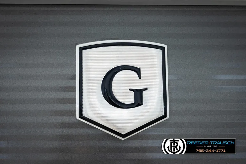 Slide: The Image of 2019 Sweetwater SW2086c logo on gray background, Reeder-Trausch Marine branding. - 47