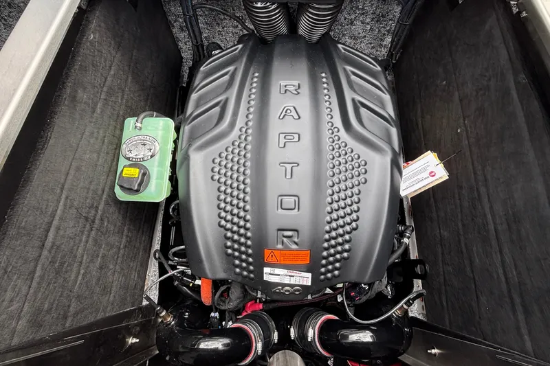 Slide: The Image of Engine compartment of 2026 MB B52 23 Classic with Raptor engine cover. - 33