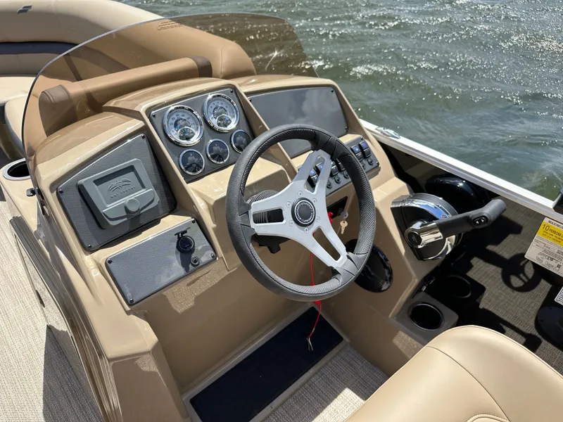 Slide: The Image of Steering console of Starcraft EX 20 FD boat, year 2026. - 2