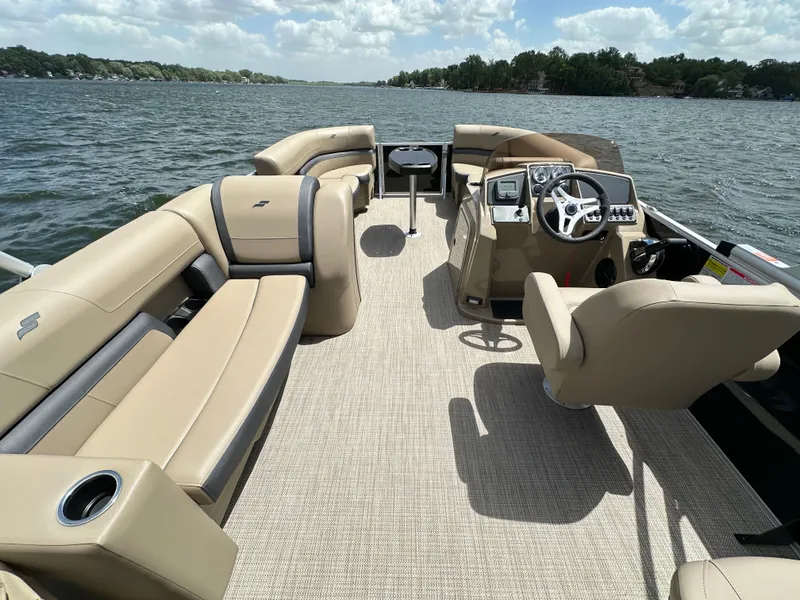Slide: The Image of Interior of Starcraft EX 20 FD pontoon boat, 2026 model. - 4